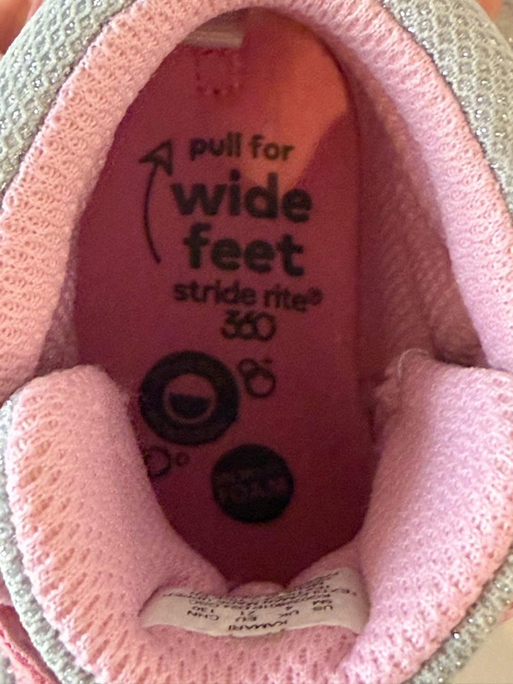Stride Rite Pink and Gray toddler girl Hiker Boots - Picture 3 of 4